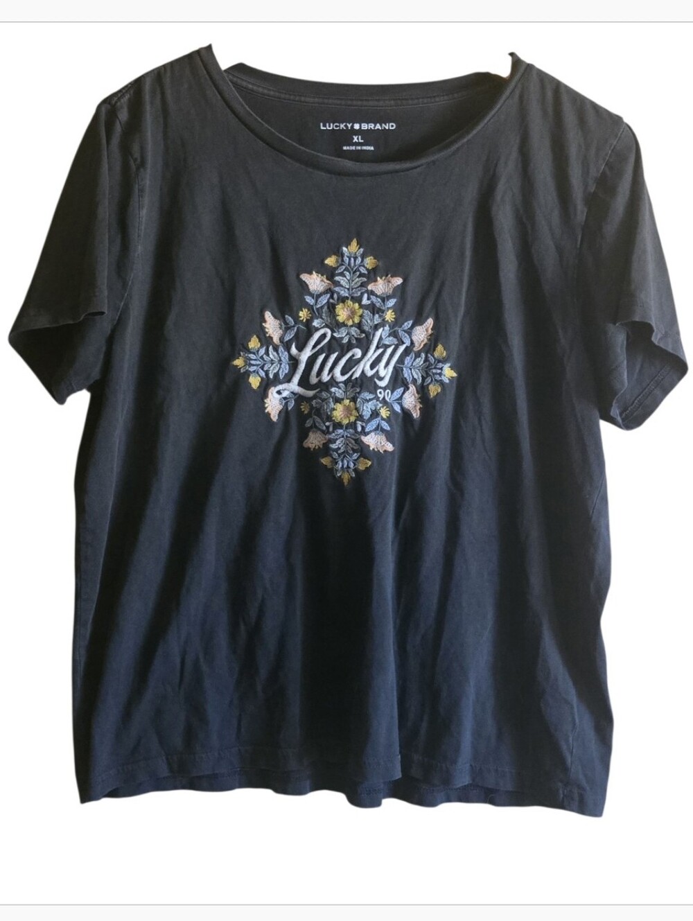 Lucky Brand "Lucky" Floral Tee